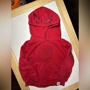 Marvel Red Boys' Zip-Up Hoodie with Spider Web Emblem